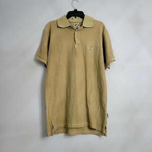 NWT Vintage Prowler Surf Polo Shirt Made in USA Tan Embroidered Logo Small NOS